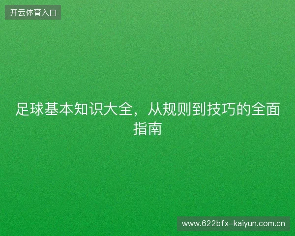 足球基本知识大全，从规则到技巧的全面指南